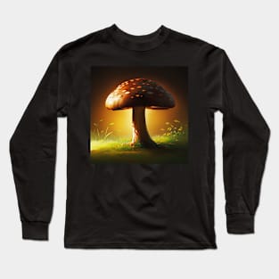 Glowing Mushroom on the forest floor Long Sleeve T-Shirt